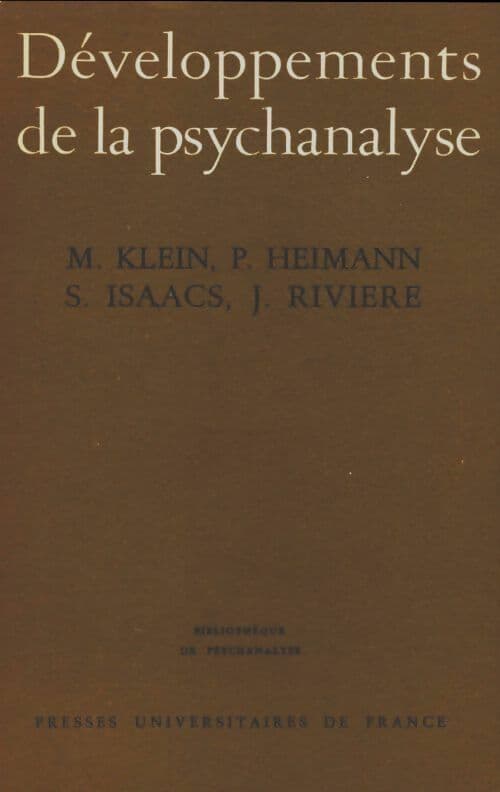 Développements de la psychanalyse - Collectif