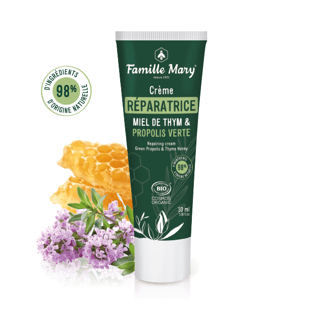 Crème réparatrice Miel de Thym & Propolis verte certifiée Bio